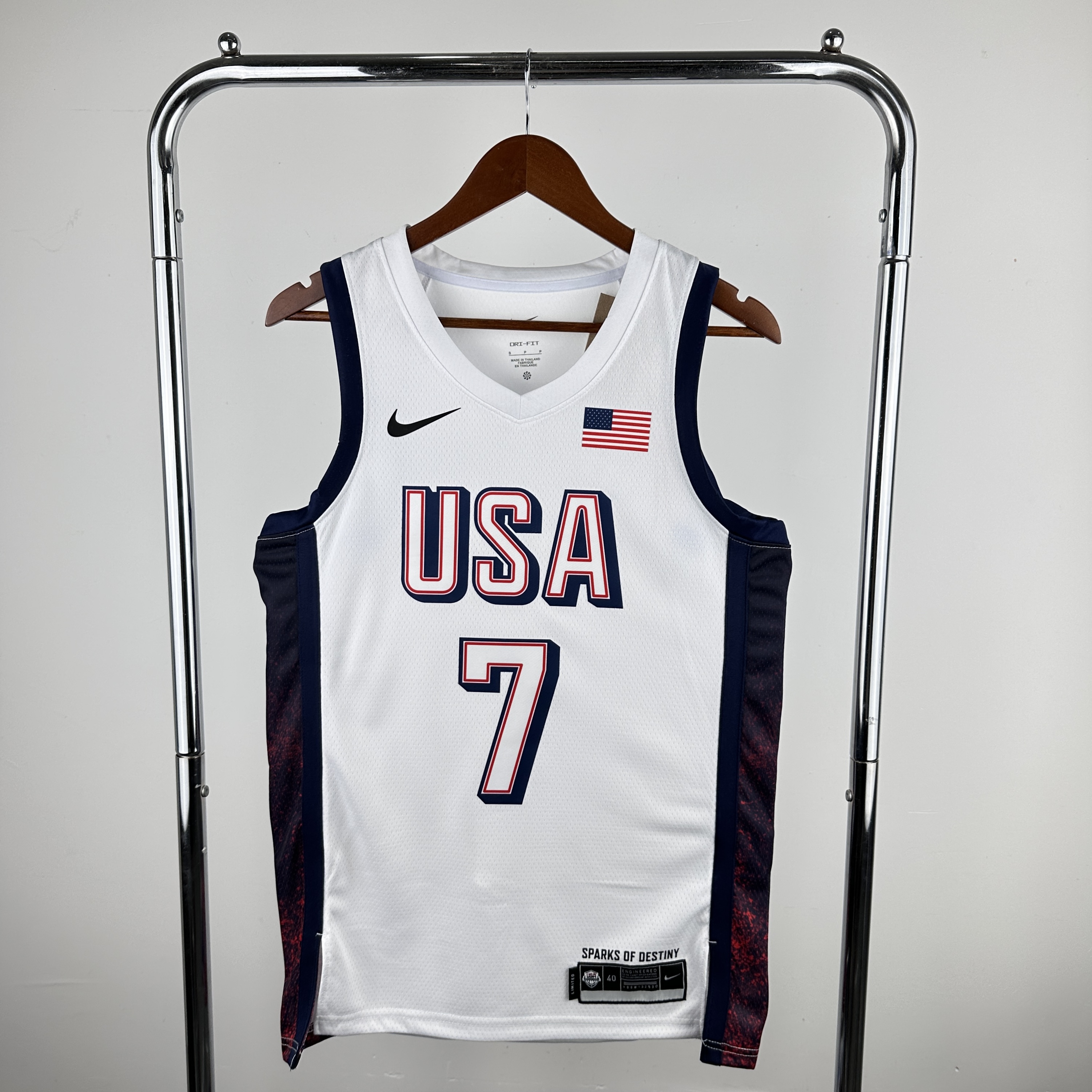 2024 Olympic USA #7 Durant White Nike NBA Jersey->more jerseys->NBA Jersey